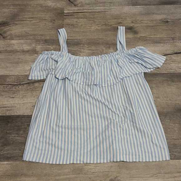 J. Crew Blue and White Stripes Blouse - Picture 6 of 8